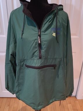 Green Hooded Warm Windbreaker Pullover Jacket (Lined)